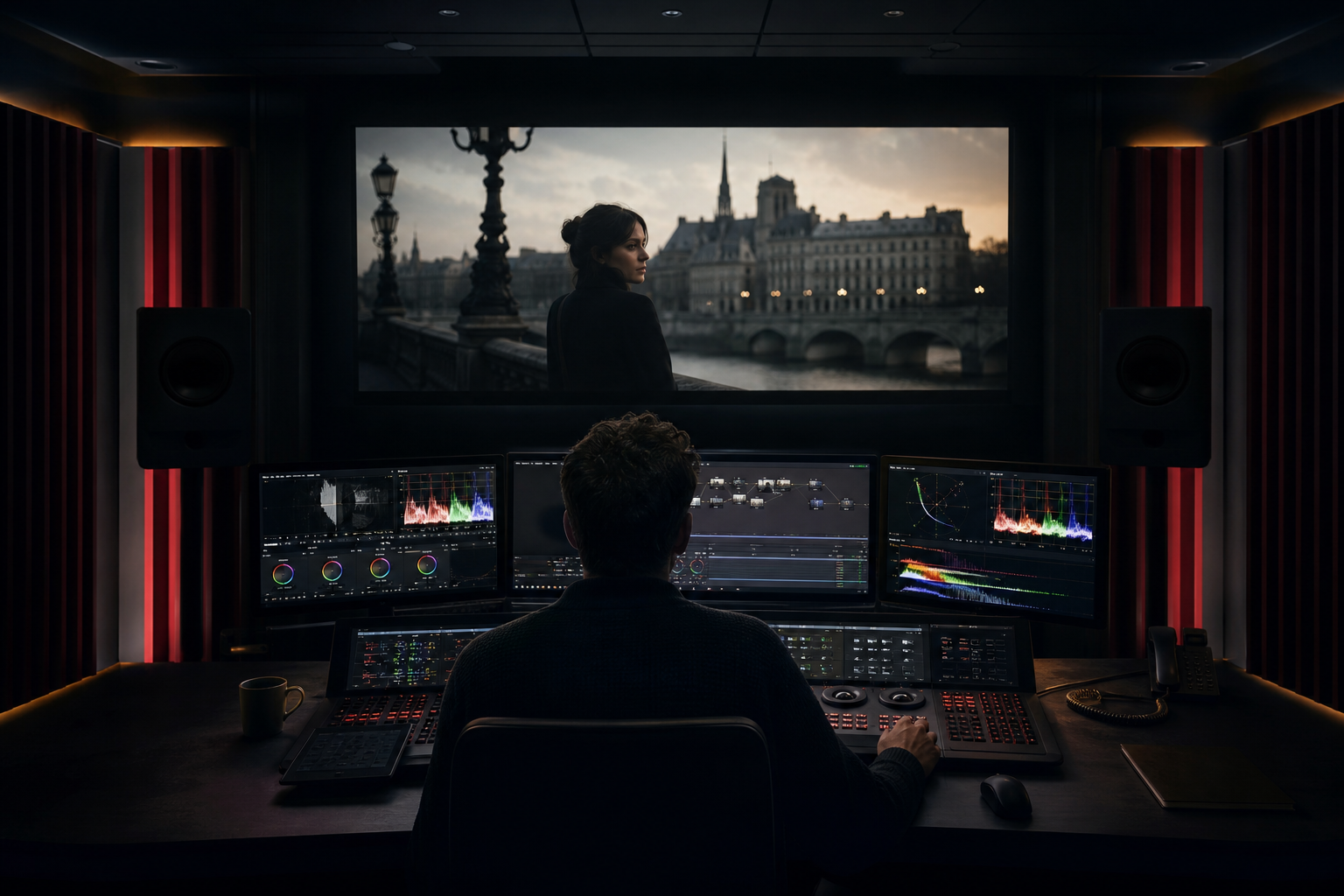 Étalonnage du film en studio